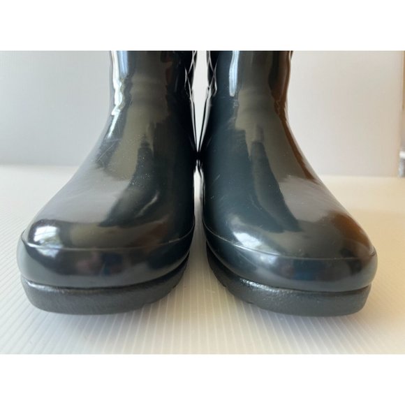 Hunter Dark Gray Rubber Quilter Knee-High Rain Boots, Size 8 - Picture 4 of 11